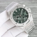 White steel green plate