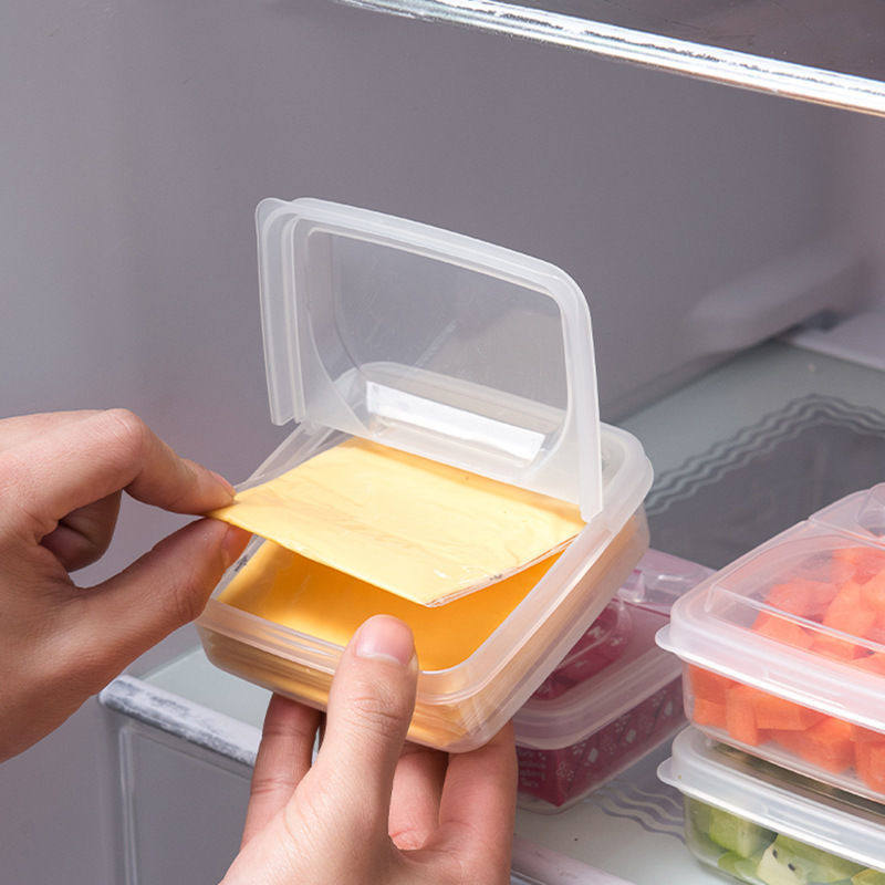Hot-Selling Storage Box for Refrigerator Food, Cheese Preservation Box, Fruit Preservation Flip-Top Butter Block Storage Box