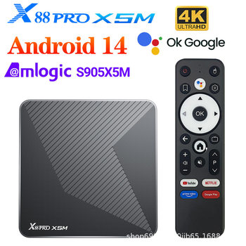 X88 Pro X5M Tvbox Android14 Amlogic S905X5M Support 4K Bt5.0