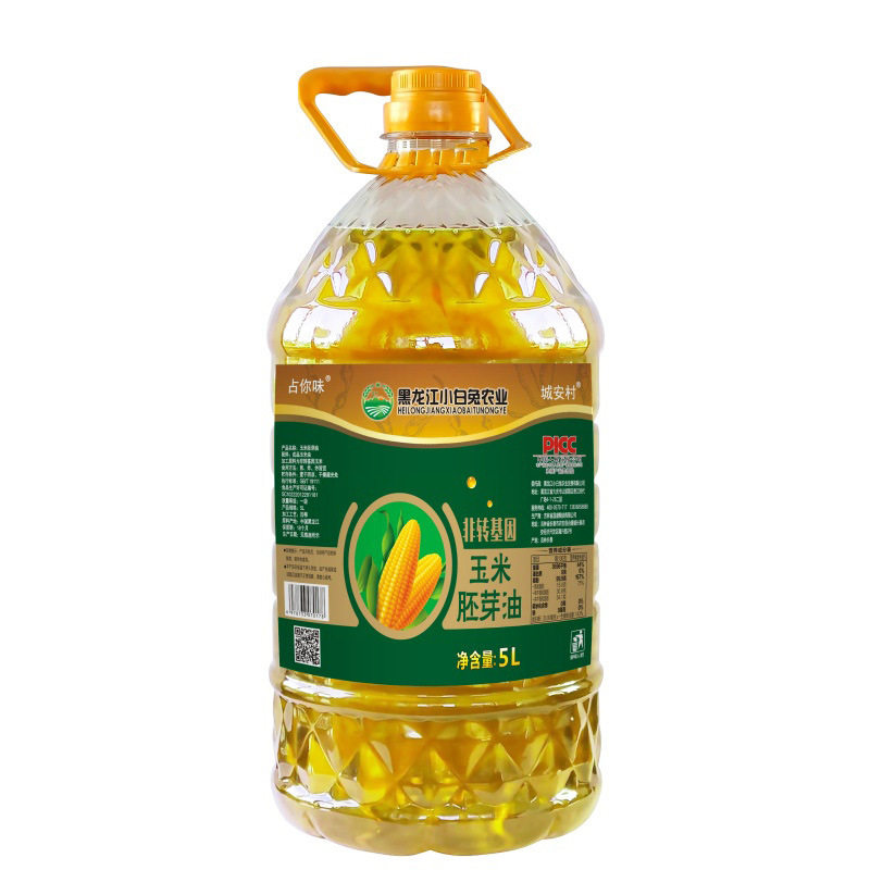 Take up 5 liters of your flavor corn oil grade I pressed corn germ oil non-GM edible oil big barrel wholesale