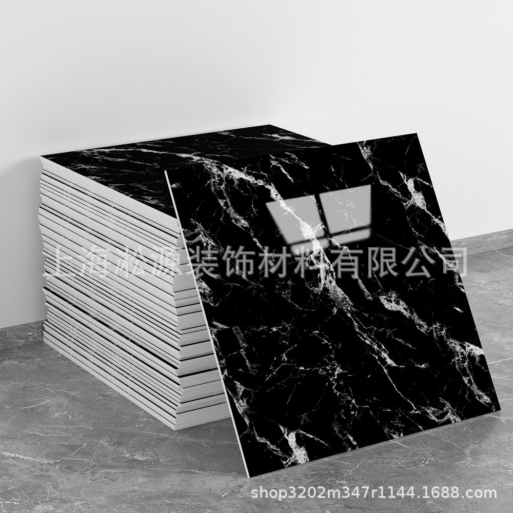 外贸跨境热销大理石仿瓷砖墙贴自粘防水防潮背景墙面装饰墙壁纸