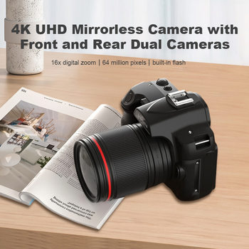 High-Definition Slr Camera with Front and Rear Dual Cameras, Portable Campus Travel Camera, Digital Vlog Student Party Entry