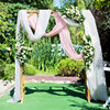 Curtain Outdoor Forest Lawn Wedding Decorations Four Side Lock Edge Decorative Curtain Wedding Party Curtain Arch Veil