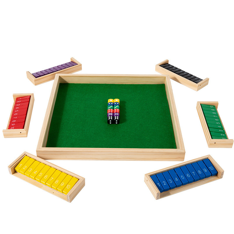 数字翻牌大班益智类玩具积木儿童桌游思维训练3到6岁骰子棋盘游戏