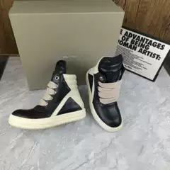 Paris-Style Genuine Leather High-Top Casual Shoes for Men and Women, Trendy Sneakers, Breathable, Non-Slip, Light Luxury Fashion Items, Men's Shoes