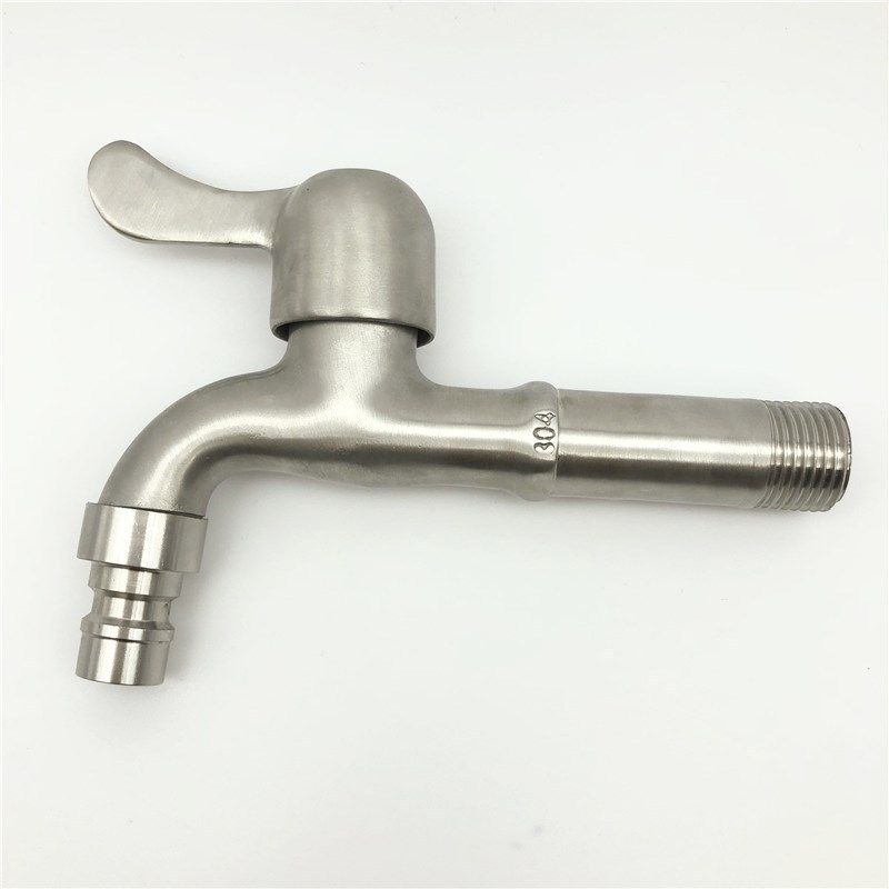 Factory direct 304 stainless steel cast whiteboard long long long thick washing machine 4 points 6 points outdoor faucet
