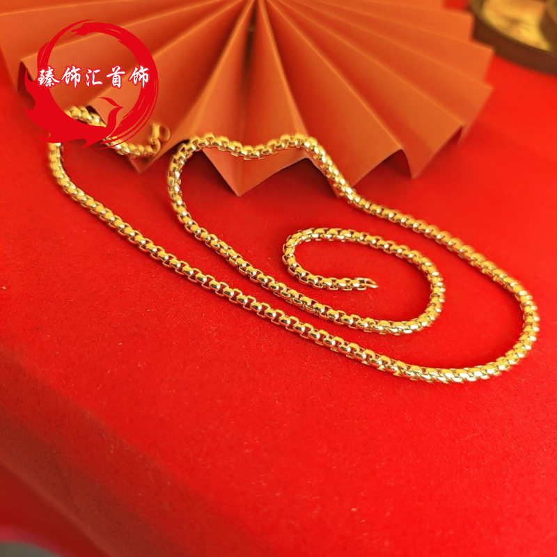 Tiktok Live Women's Boss Collarbone Necklace Lobster Clasp Women's Extended Corn Necklace Wholesale Cross-Border Jewelry