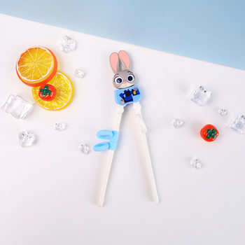 Disney Zootopia Judy Kidsren's Learning Chopsticks Toddler Auxiliary Practice Chopsticks Three-Eyed Baby Training Chopsticks