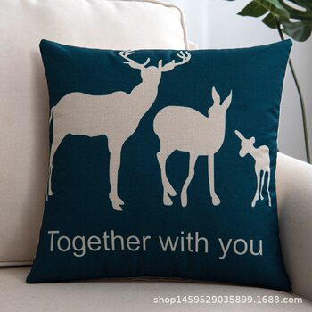 Thickened Pillowcase/Cartoon Pillowcase Office Lumbar Pillow All Year Round Car Pillow Cushion Without Core