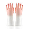 White two-color gloves dish washing gloves women's kitchen fairy latex laundry waterproof plastic rubber housework bowl