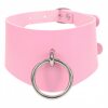 Eco-Friendly Pu Leather European and American Fashion Exaggerated Nightclub Punk O-Ring Necklace Street Style Nightclub Choker Neck Chain