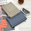 Foreign Trade Card Holder Genuine Leather Women's Cowhide Japanese Style Pure Color Thin Zipper Coin Purse Simple Multi-Card Slot Id Card Holder for Men