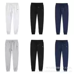 Cross-Border Export Rl Paul Pony Embroidered Men's Drawstring Sweatpants Women's Pants Spring and Autum Loose Sports Casual Pants