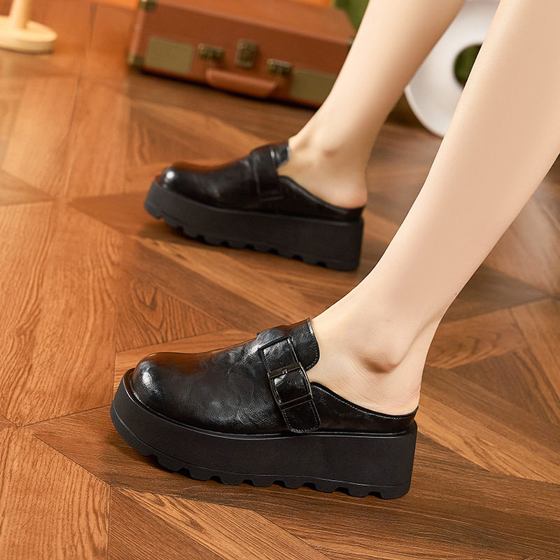 Dép sandal nữ đế dày Birkenstock phong cách mùa hè — Đen, Trắng