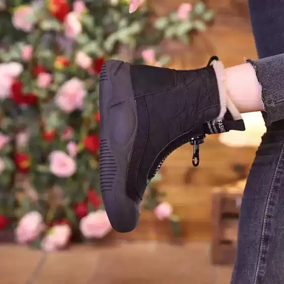 Popular snow boots for women 2023 new winter fleece-lined thickened women's shoes Martin boots fur cotton-padded shoes