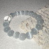Sri Lanka Natural White Moonlight Bracelet Girl's Creamy Blue White Cat's Eye Crystal Bracelet Lychee Single Circle