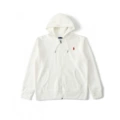 Zipper sweatshirt-white-red label