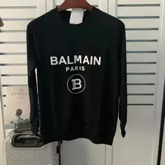 Balmain autumn and winter new terry cotton loose fashion pullover long sleeve sweater for lovers