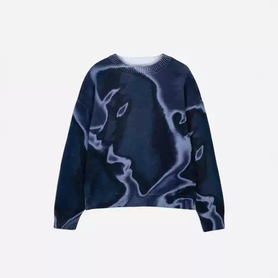 Spring European and American Cartoon Retro Harajuku Printed Sweatshirt Unisex Y2K Loose Jacket Trendy Casual Versatile