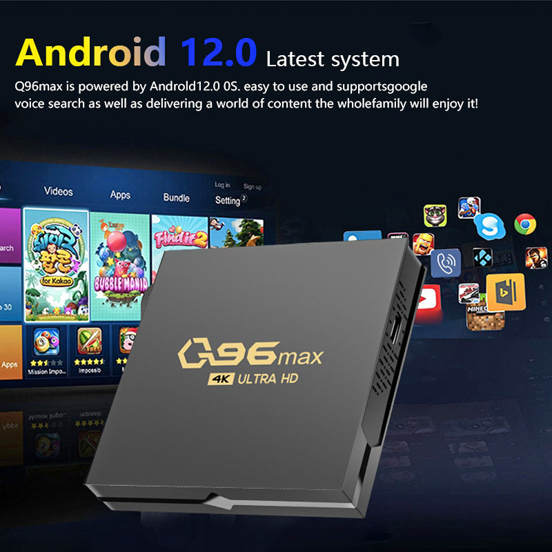Q96 MAX Android video box 4K TV set-top box TV box network set-top box foreign trade TV BOX