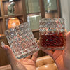 High-Looking Embossed Whiskey Glass Household Heat-Resistant Glass Water Cup Summer Fruit Drink Beer Cold Drink Cup