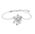Small silk bow white gold bracelet