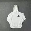 Hooded white and black