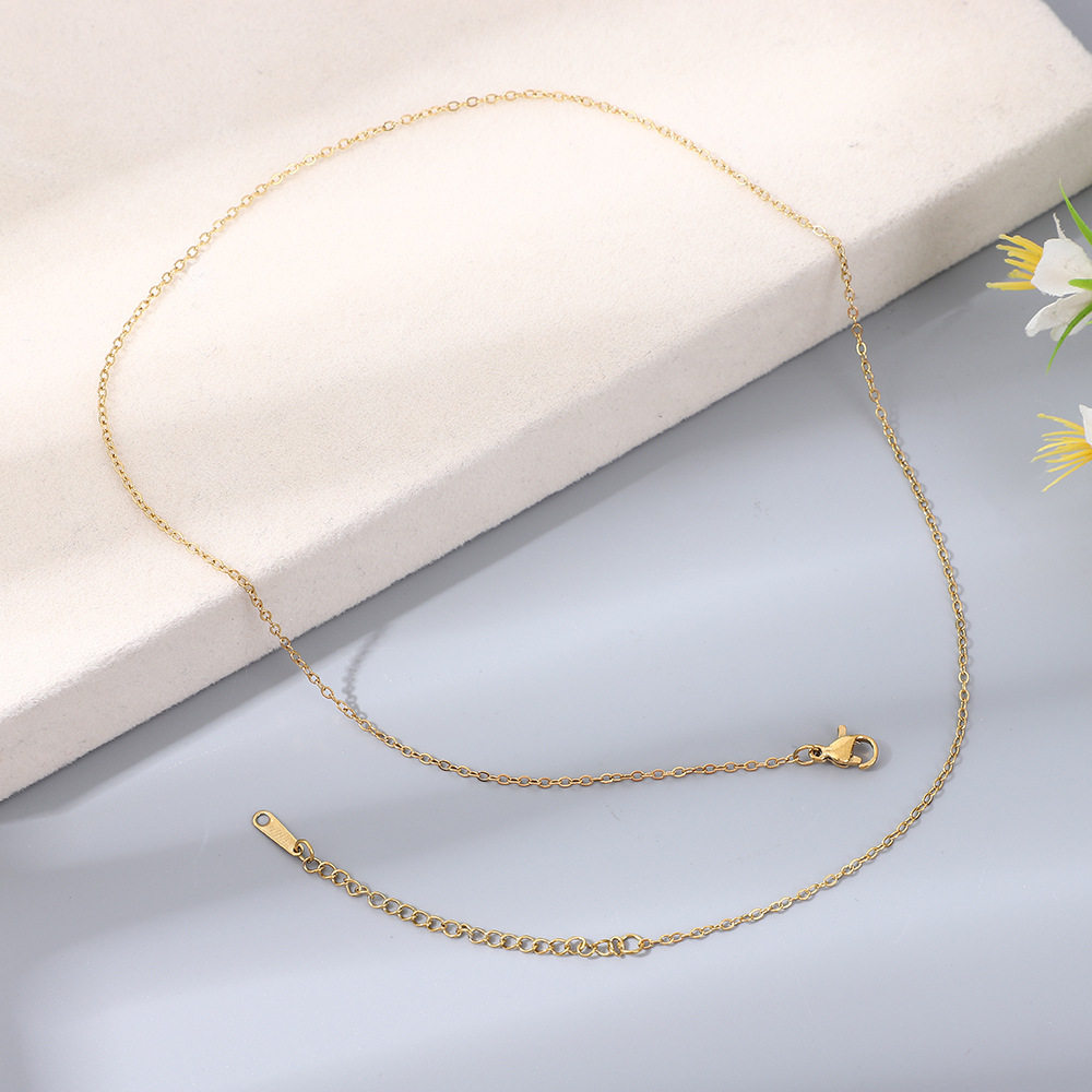 Stainless steel jewelry necklace o-chain bold long matching chain fashion Joker new clavicle chain 45 5 extended chain