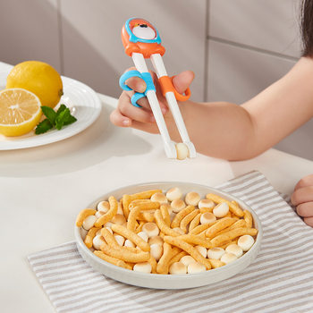 [Carefully Selected]Children's Chopsticks Baby Learning Chopsticks Toddler Practice Tiger's Mouth Training Chopsticks and Spoon Two-Stage Tableware