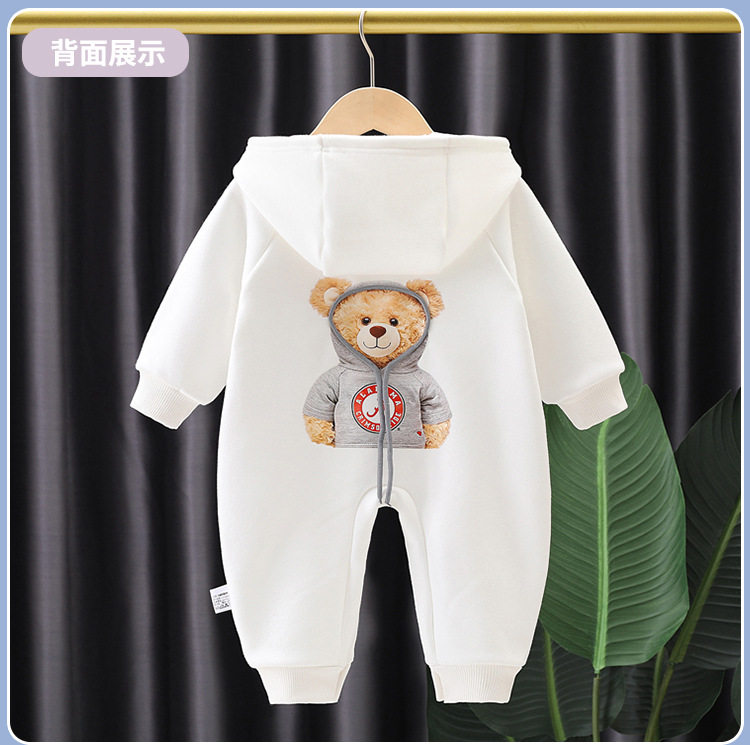 Baby Jumpsuit Spring and Autumn Outfit Baby Romper Newborn Minnie Velvet One-Piece Clothing Pajamas Autumn Long-Sleeved