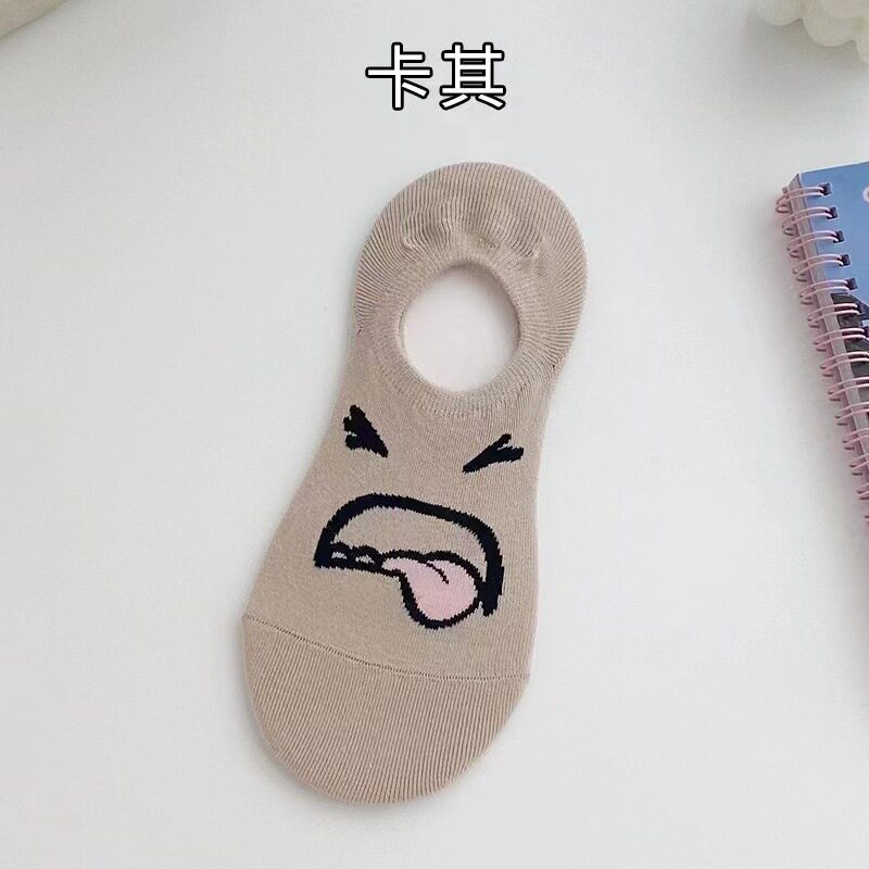 卡通搞怪船袜女袜子夏季薄款硅胶防滑隐形浅口日系可爱短袜ins潮