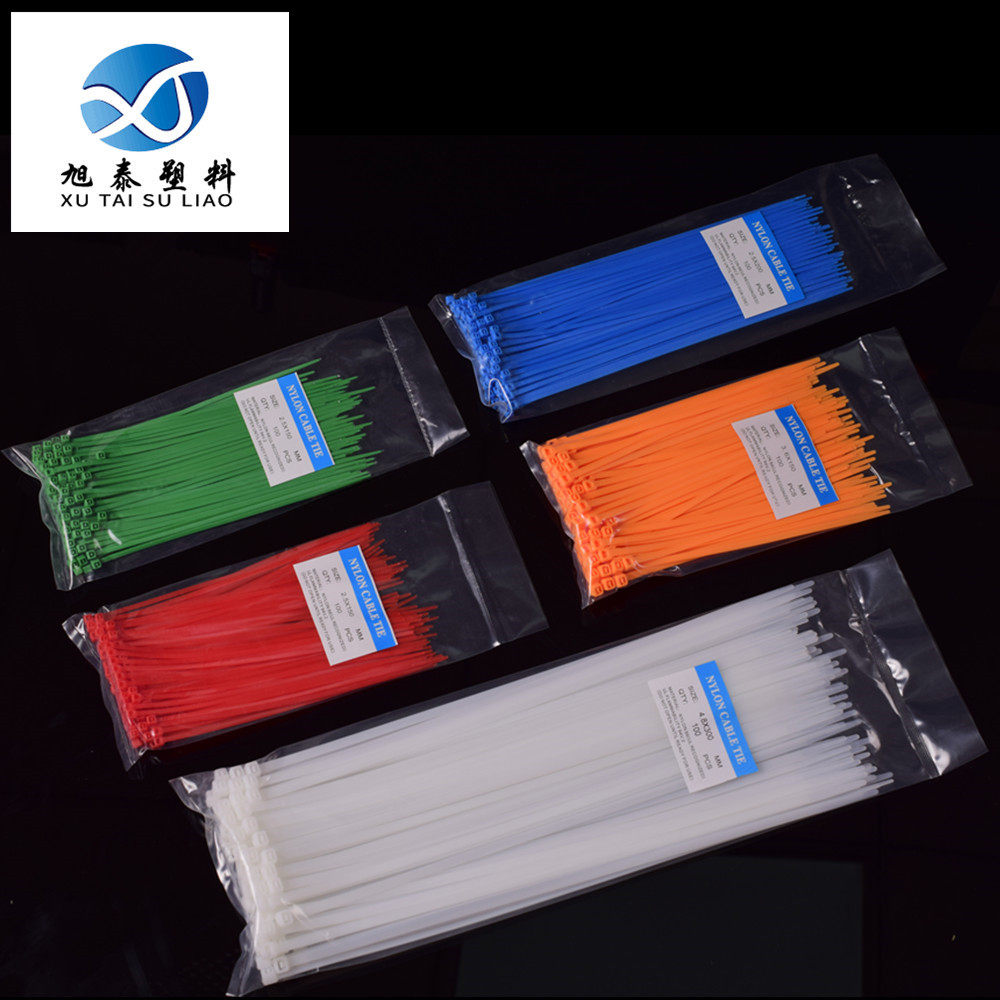 Manufacturers a large number of self-locking cable ties cross-border cable ties with black plastic cable ties with black and white cable ties