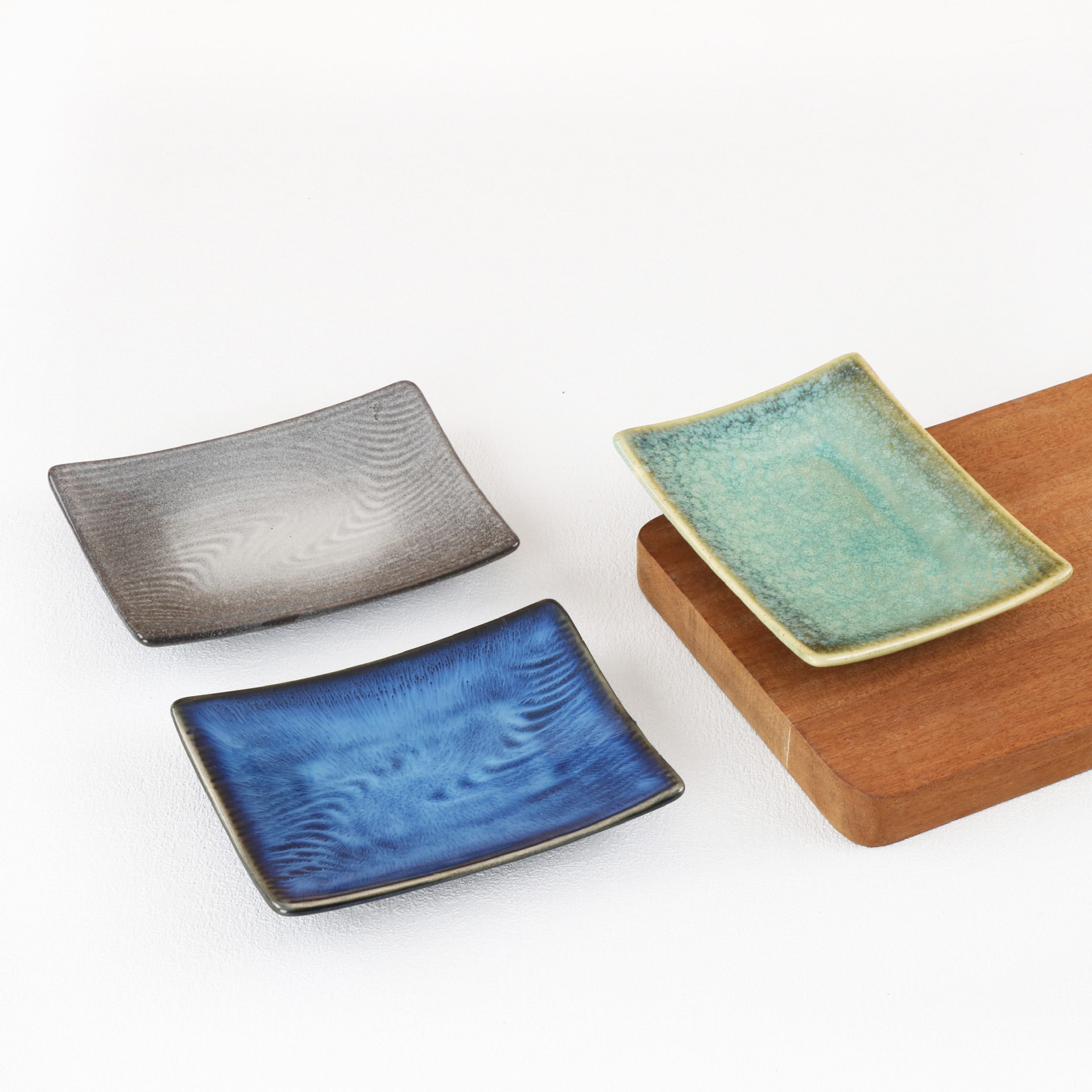 Japanese-Style Grilled Bird Plate Small Sushi Plate Grilled Meat Plate Skewer Plate Retro Ceramic Plate Bone Plate Snack Dessert Plate