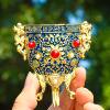 Manufacturer Customized Jinou Yonggu Cup Refrigerator Magnet Forbidden City Museum Travel Souvenir Classical Craft Gift Wholesale