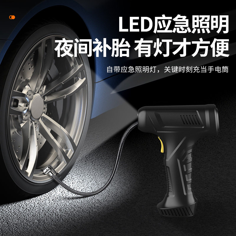Car wireless handheld air pump car tire pump mini portable car electric pump with light