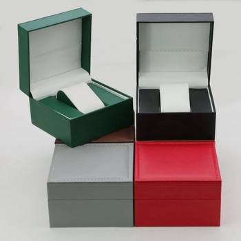 In-Stock Flip Pu Leather Watch Box Creative Stitching Watch Case Single Jewelry Storage Collection Packaging Watch Box