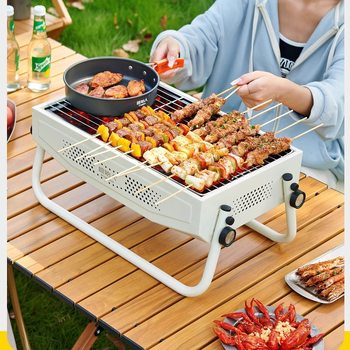 Bbq Grill Household Barbecue Grill Outdoor Light Smoke Carbon Grill Portable Folding Barbecue Grill Rack Barbecue