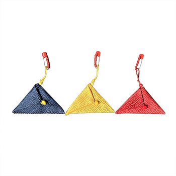 9*12 Large Pin Triangle Charm Bag Hanging Neck Peace Charm Lucky Bag Amulet Bag Empty Pouch Custom-Made