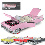 Jin Lifang 1/24 Модель легкосплавного автомобиля Cadillac Big Rocket с откидным верхом, восстановлением звука и света, классический автомобиль с откидным верхом