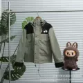 Olive three-in-one fleece-lined