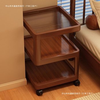 Medieval Style Solid Wood Bedside Table Bedroom Removable Simple Storage Rack Multi-Functional Chinese Bedside Bedside Table