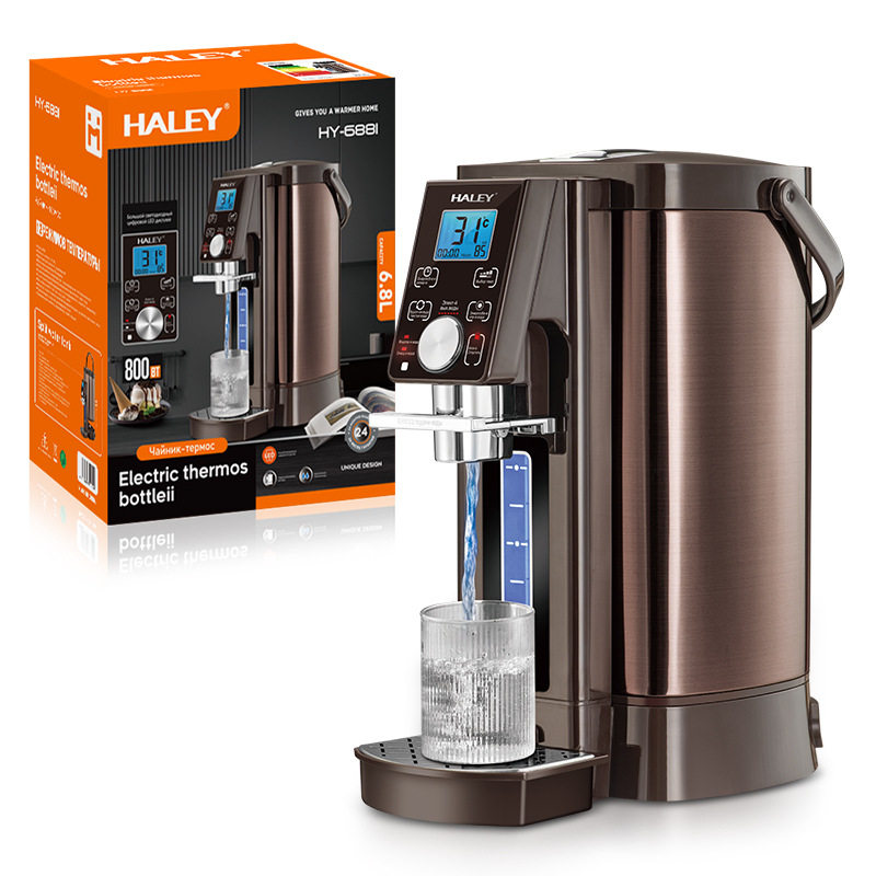 HALEY Cross-border Insulation Electric Kettle Stainless Steel High-power Kettle Double-layer Anti-scald Overheat Protection Kettle