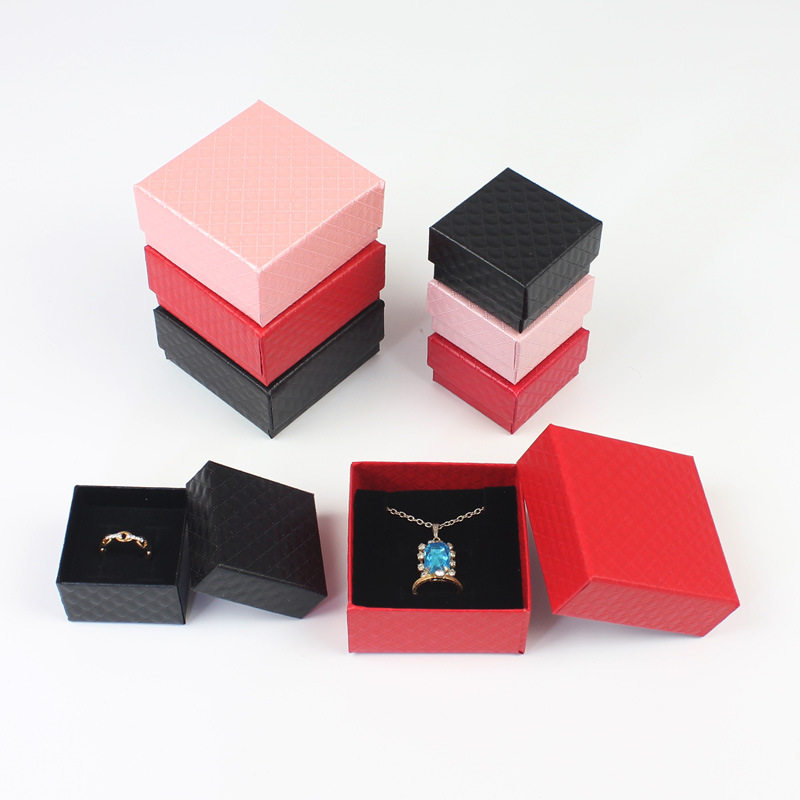Jewelry Packaging Box Set Black Gift Small Box Pendant Bracelet Necklace Earrings Ring Jewelry Box
