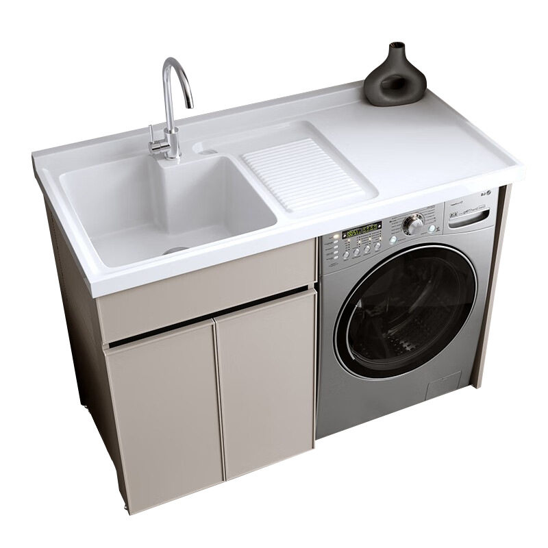 Yida factory direct sales with sink with washboard integrated basin space aluminum balcony washing machine companion cabinet combination