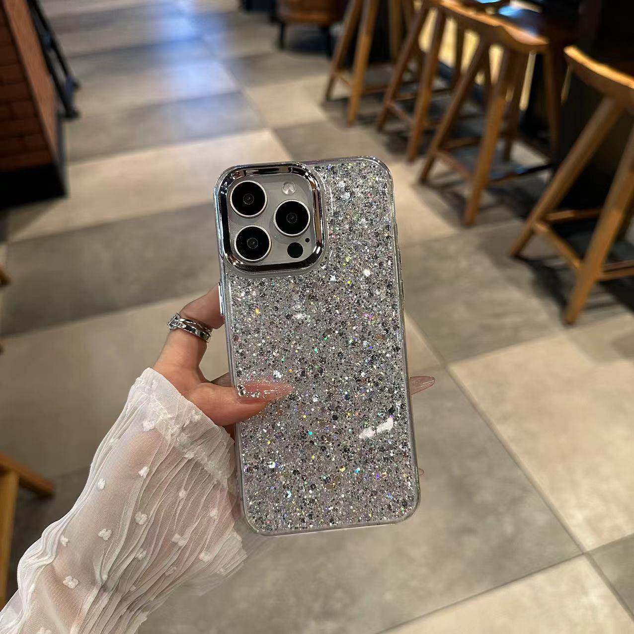 Korean Style Light Luxury Applicable Glory 300 New Phone Case Huawei Mate70 Advanced Sense Electroplated Glitter Sequins