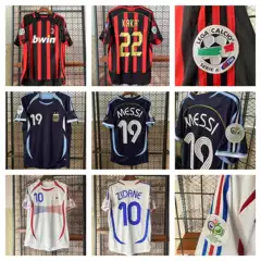 Classic Retro Ac Milan Argentina France National Team Kaka Messi Zidane Jersey Football Shirt