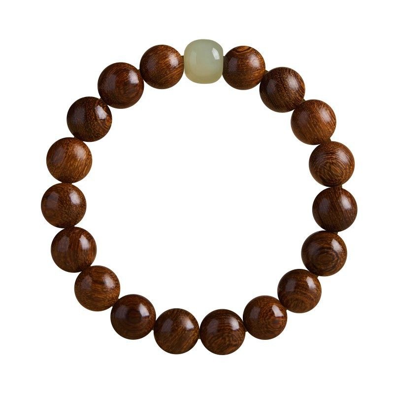 Niche Bracelet Natural Gold Silk Sandalwood Beaded Bracelet Handheld Rosary Beads Buddha Beads Couple Retro National Fashion Wholesale