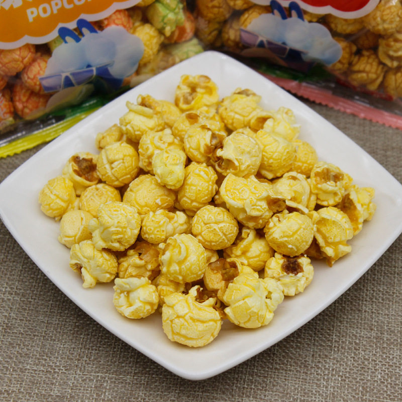 Xiaoshanle Popcorn Milk Flavor Caramel Fruit Flavor Whole Box 2.5kg Puffed Snacks Wholesale Snacks for Watching Tv