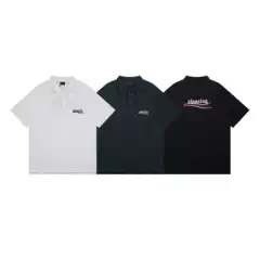 High Version Paris Polo Shirt T-Shirt 2025 New Cola Embroidered Lapel Loose Polo Shirt B Family Short Sleeves