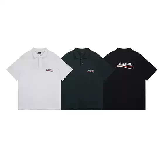 High Version Paris Polo Shirt T-Shirt 2025 New Cola Embroidered Lapel Loose Polo Shirt B Family Short Sleeves